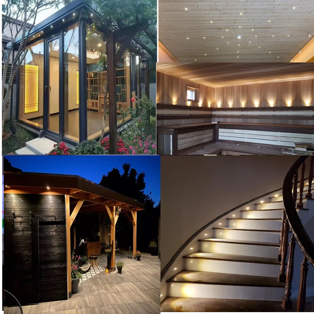 1W Small Downlight Recessed Ceiling Outdoor Spotlight IP65 Kitchen Cabinet Stair Lamps DC12V 24V LED Dimmable Spot Light CE