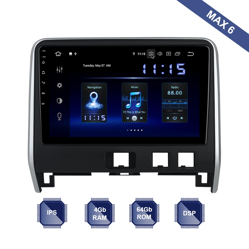 Dasaita Android 10 автомобильное радио 2 Din GPS Navi для Nissan Serena C27 / NV350 DSP IPS HDMI 4 Гб + 64 RDS WIFI USB BT