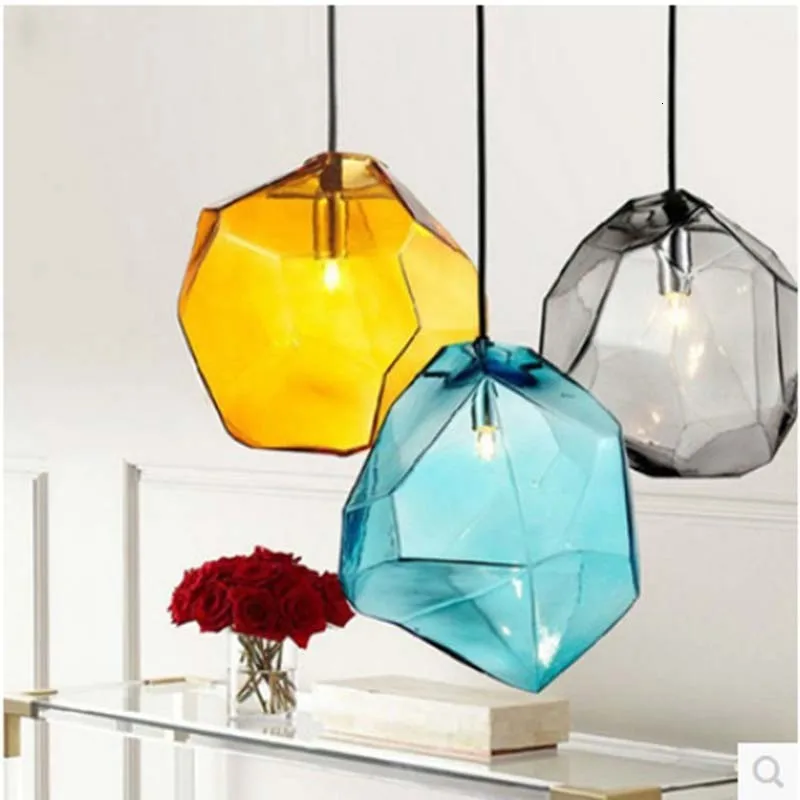 Popular Vintage Coloured Glass Pendant Lamp Hanging Lamp kitchen dining bar