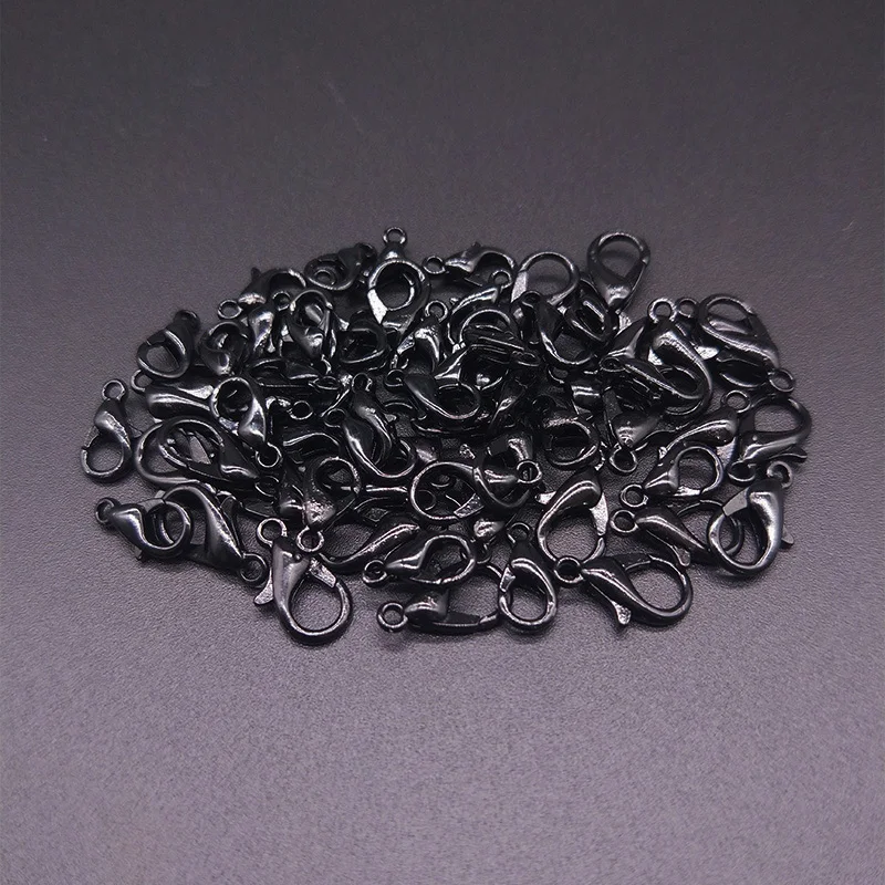 Black 7 цветов 30 шт. застежка-крючок для браслета застежка-молния DIY ожерелье браслет аксессуары для изготовления ювелирных изделий - Цвет: Black