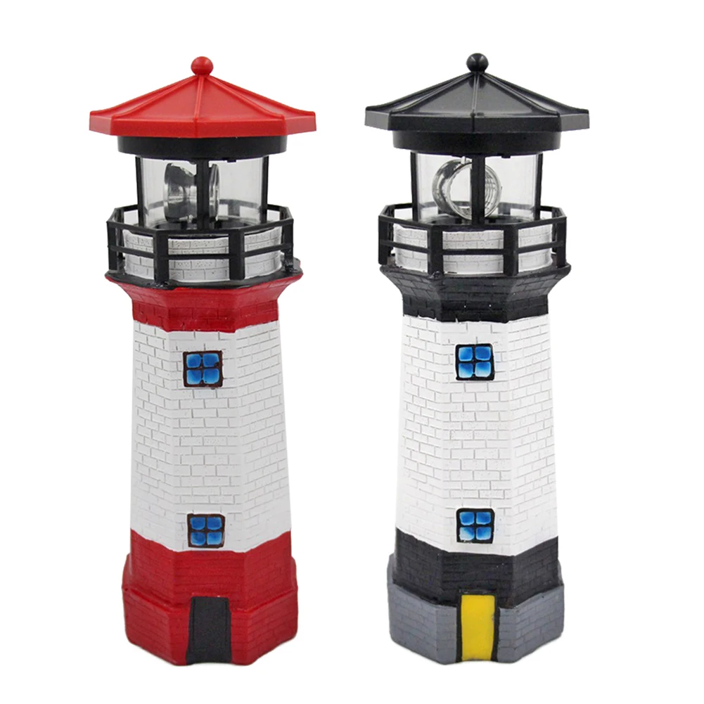 Phare Rotatif Led Phare Solaire Paysage Lumière Led Phare Phare Phare Phare  Tournant Lampe Décorative Extérieure Économie d'Énergie Lumière Solaire  Paysage 