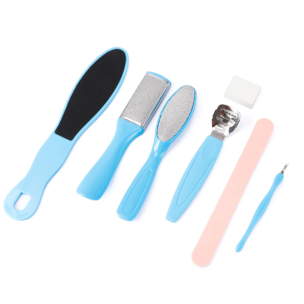 

8Pcs Manicure Foot Care File Set Dead Hard Skin Callus Remover Scraper Pedicure Care Tools Feet Care Tool Kit Stainless Tool