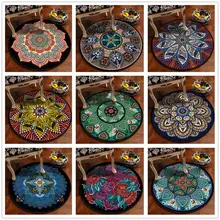 Богемный стиль, 3D печать, круглые ковры для гостиной, спальни, коврики для компьютерного кресла, мандала, цветок, домашний декор, ковер