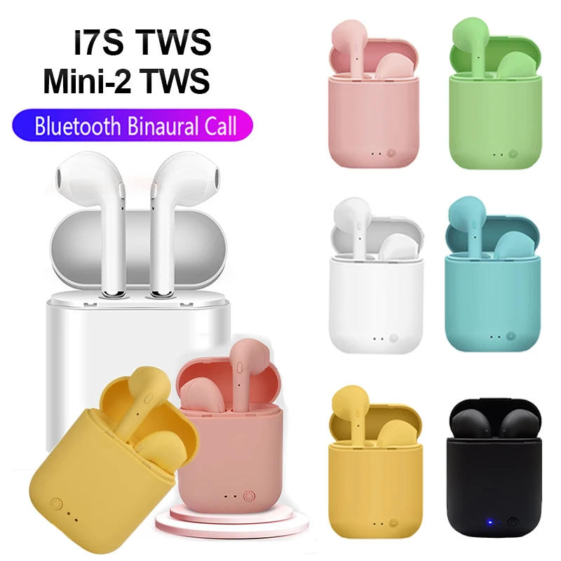 Беспроводные Bluetooth наушники i7s TWS мини-наушники 2 Спортивная гарнитура с зарядным