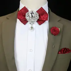 Бесплатная доставка, новый мужской Банкетный узел галстука с бриллиантами ручной работы, британский шоу, Свадебный Жених, жених, цветочный