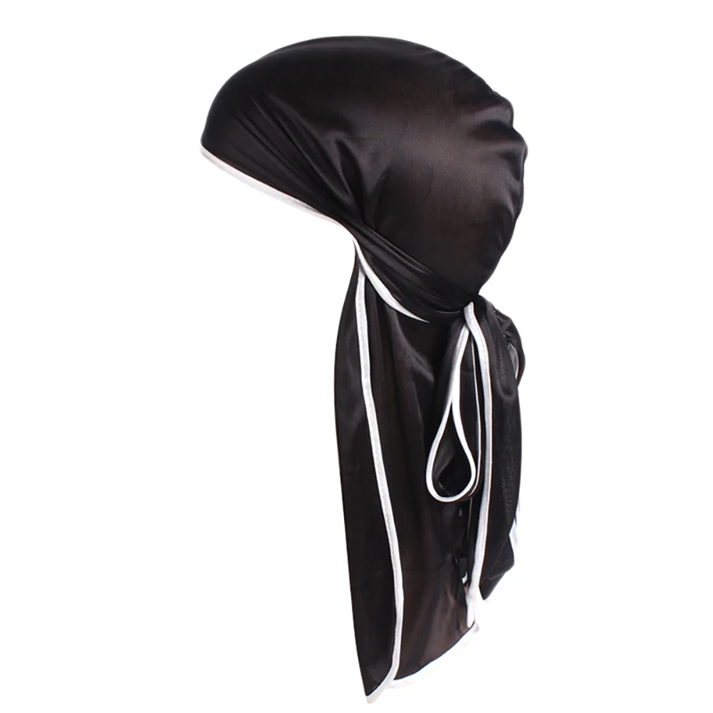 Аксессуары для одежды пляжная кепка Doo Rags с длинным хвостом шелковистый тюрбан колпак для головы бандана головной убор - Цвет: F