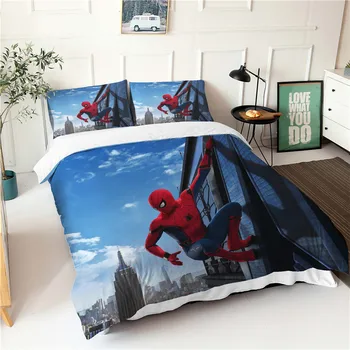 

A Bedding Set 3D Printed Duvet Cover Bed Set Spiderman Avengers Home Textiles for Adults Bedclothes with Pillowcase