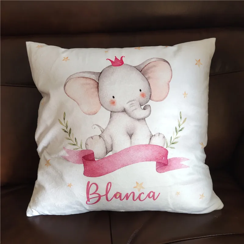 Cushion Cover Pillow Case Cover Nursing Pillow Cover Baby Pillow Cover Baby Crib Bumper Cushion Cover for Infant Bebe Name Personalized Crib Protector Pillow cover Room Decor Baby Birthday Gift