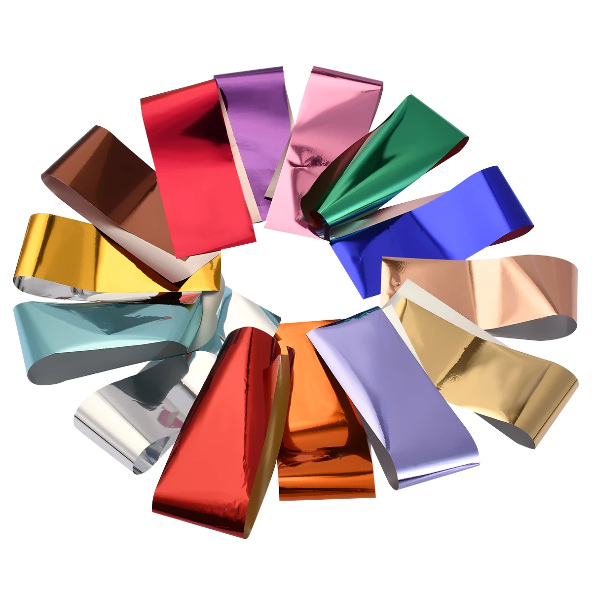 

14pcs Charming Nail Foils Polish Stickers Metal Color Starry Paper Transfer Foil Wraps Adhesive Decals Nail Art Decorations