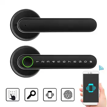 

Password Lock Smart Fingerprint Door Lock Bluetooth Password App Key Unlock USB Electronic for Home Office