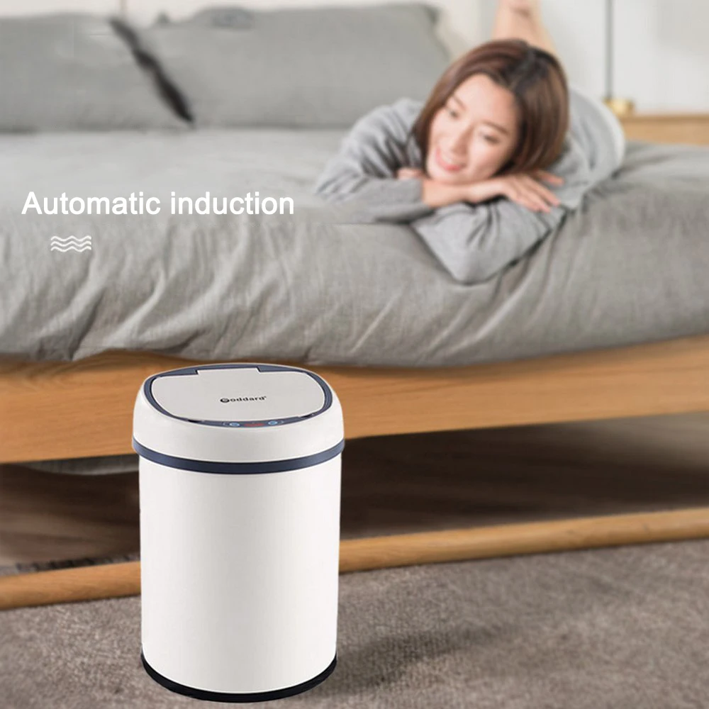 

Intelligent Sensor Trash Can Thick Inner Tube Stainless Steel Metal Usb Charging Smart Bin Convenient Smart Many Colors and Size