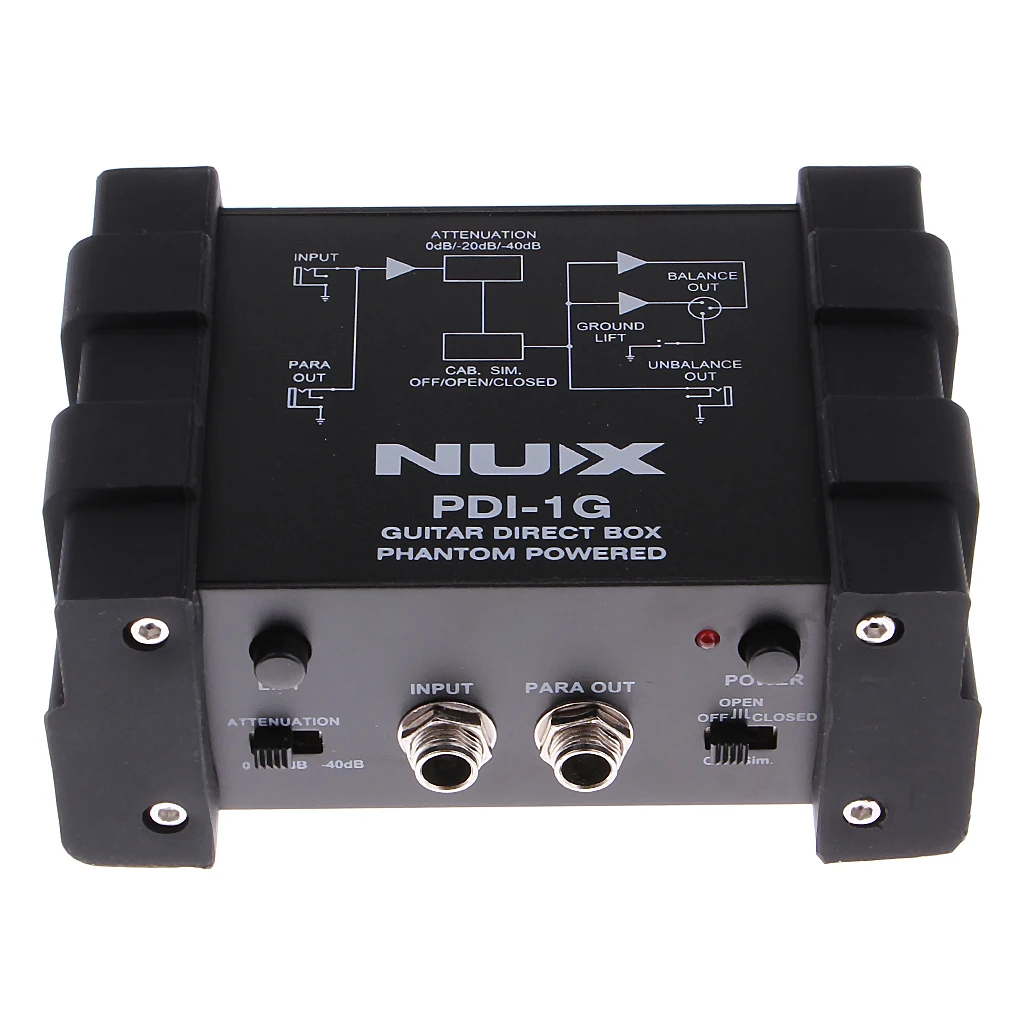 PDI-1G пассивный DI Box/прямой ящик для гитарного бас-миксера Jack, с PARA выходом