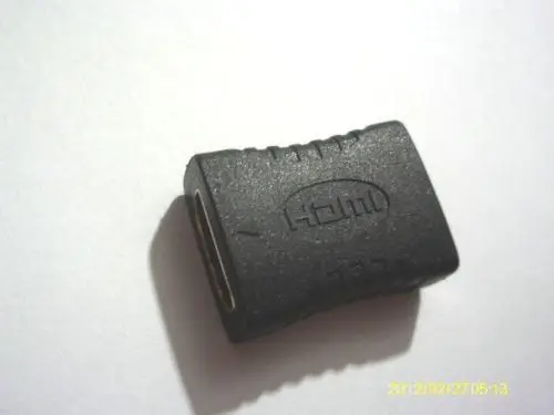 100 шт. позолоченный Премиум Золотой HDMI Женский к женскому в-линии соединитель
