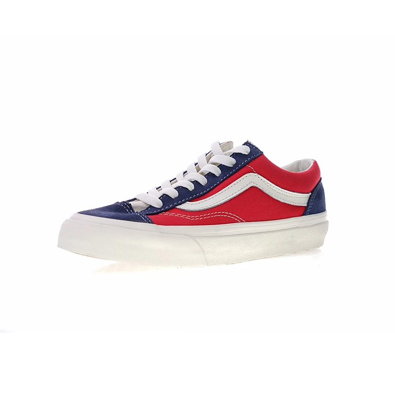 VN0A3DZ3UBL Vans vast OG style 36, мужская и женская обувь, оригинальная аутентичная Классическая обувь в стиле ретро с низким берцем, темно-синий и красный цвета, новинка, VN0A3DZ3UBL - Цвет: VN0A3DZ3UBL