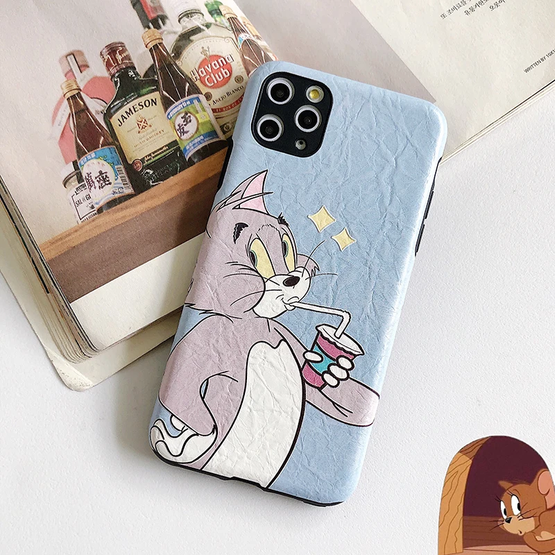 Складной текстурный чехол s для huawei P20 P30 Lite Mate20 30 Pro милый мягкий чехол с котом и мышкой для Honor 10 8X9X20 Pro V20 Nova 3 4 5 5i