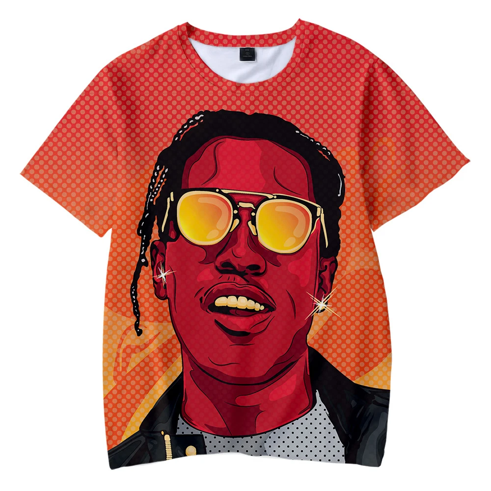 ASAP ROCKY/повседневные футболки Harajuku Одежда для мальчиков и девочек футболка с короткими рукавами детская одежда в стиле хип-хоп