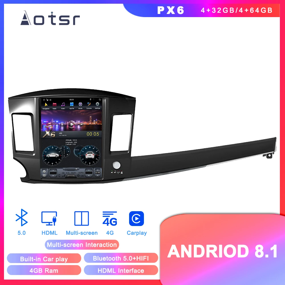 

Tesla Style Android 8.1 GPS Navigation DVD Player For Mitsubishi Lancer 2007-2017 Car Auto Radio Stereo Multimedia Unit Player