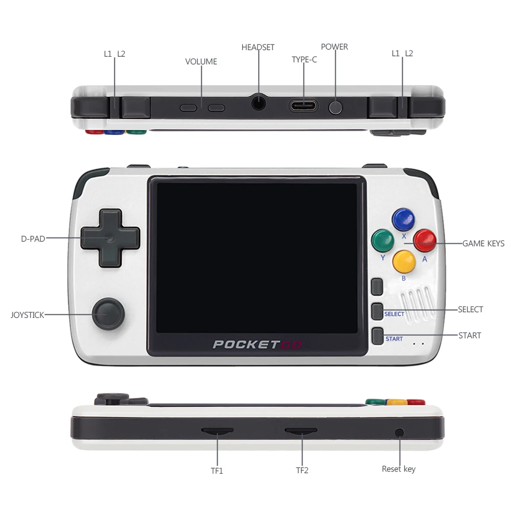 Новая портативная игровая консоль PocketGo в стиле ретро 3 5 дюймовый IPS экран