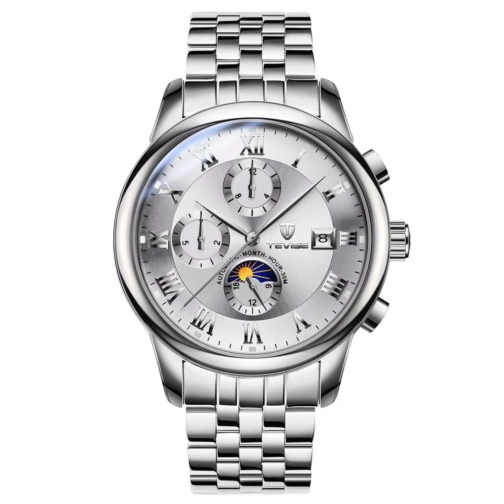 

TEVISE Explosion Multi-Function Fashion Men'S Mechanical Watch Automatic Waterproof Calendar Casual Men'S Watch Hot