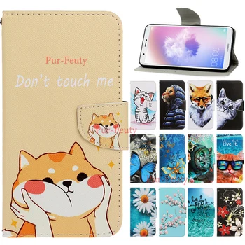 

for Huawei P Smart 2018 Psmart FIG-LX1 FIG-LX2 FIG-LX3 FIG-LA1 Cover Flip Wallet Cases For Huawei P Smart PU Leather Phone Case