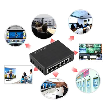 

5 Port 10/100Mbps Desktop Ethernet Network LAN Power Adapter Switch Hub Wholesale