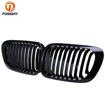 

POSSBAY Gloss Black Car Center Grilles Wide Kidney Hood Grille Grills for BMW 3-Series E46 320Ci Cabrio 2000-2003 Pre-facelift