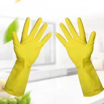 

1 Pair Kitchen Cleaning Latex Gloves Super Thin Waterproof Oiltight Tableware Gloves Kitchen Silicone Gloves