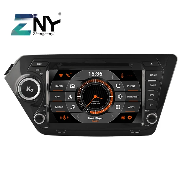Автомагнитола 7 дюймов Android 10 GPS для Kia K2 Rio 2012 + радио FM DVD мультимедиа навигация Wi-Fi
