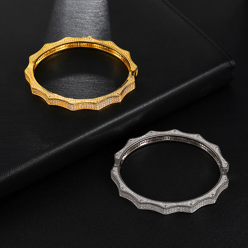 D& Z мужской персональный микро проложили CZ волна браслет хип хоп Iced Out Bling Циркон браслет для хипстера