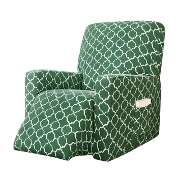 

Furniture Elastic Chair Recliner Cover Cloud Printed Stretch Polyester With Pockets Washable Slipcover Living Room Protective