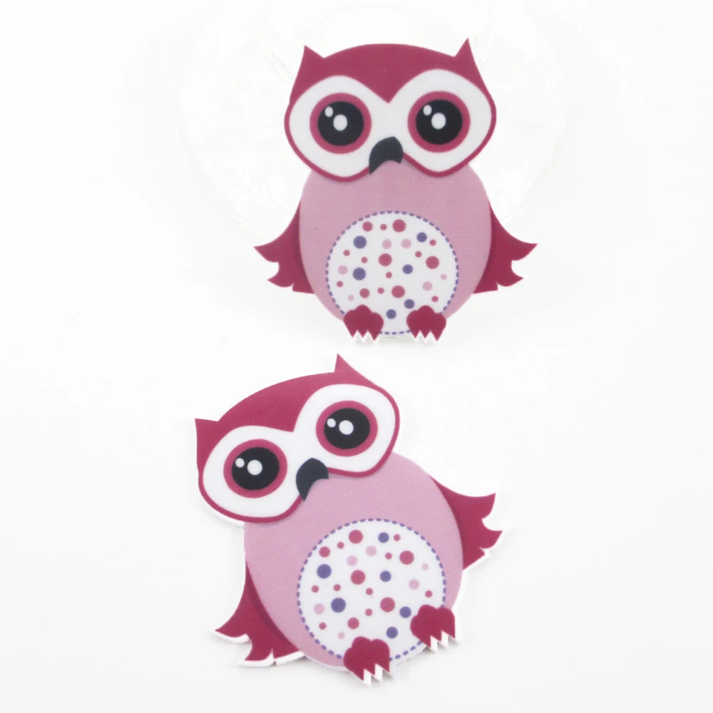 5pcs/lot Cute Owl Acrylic Flatback Planar Resins DIY Sew For Bow-knot Gift Crafts Jewelry Accessories
