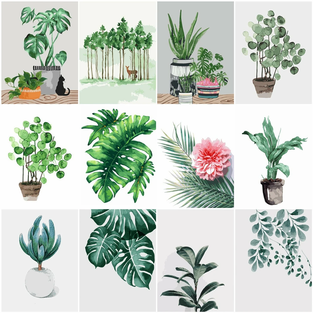 HUACAN-DIY-Paint-By-Number-Flower-Hand-Painted-Painting-Art-Drawing-On-Canvas-Gift-Pictures-By