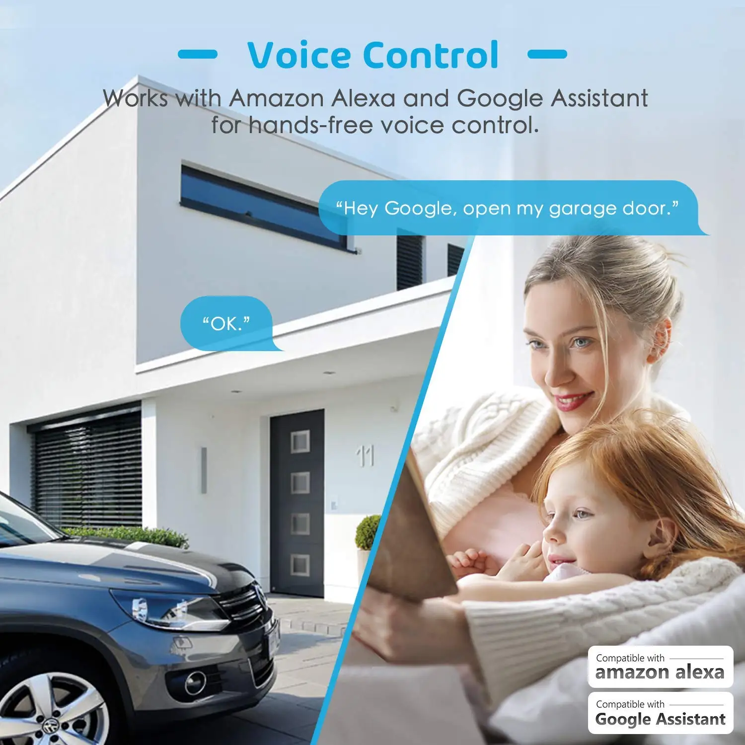 meross smart wifi garage door opener