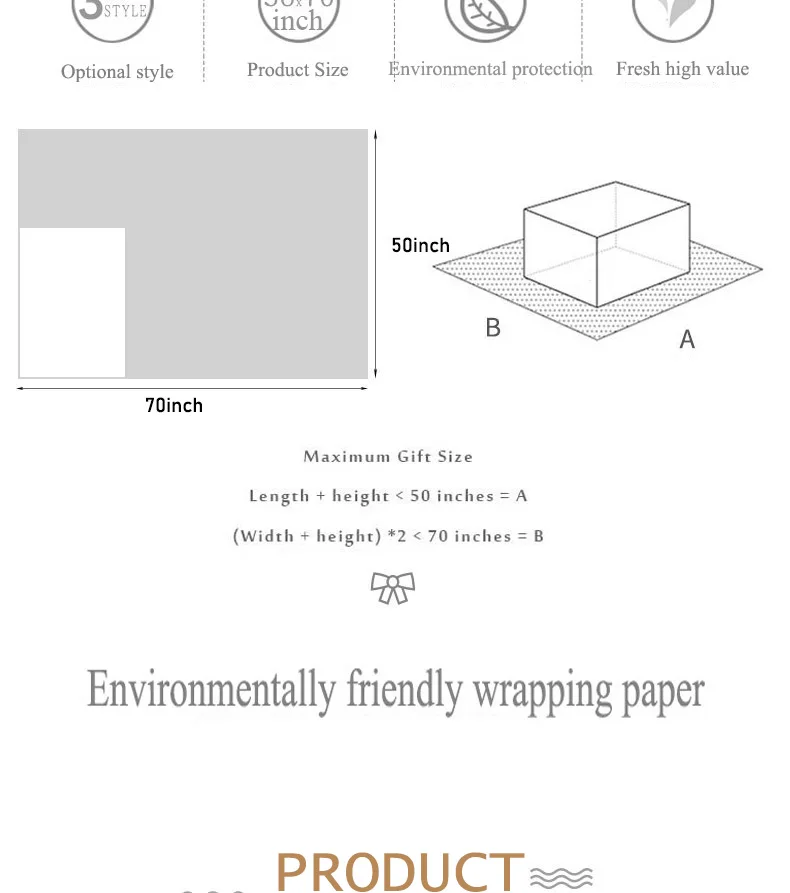 Exquisite gift wrapping paper vintage style High Quality Holiday Wedding Christmas Series Wrapping Paper for Boxes 56*70'' 1pc