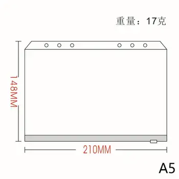 

Transparent PVC Clip File Zipper Bag 6 Holes A5 A6 Stationary Plastic Bag Office Pouches For School Collection A7 File T4E4