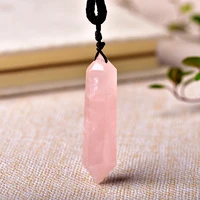 Natural Crystal Pendant Jewelry Double Terminated Point Healing Souvenir For Men Women Jewelry Gift Fashion Simple Amulet 4