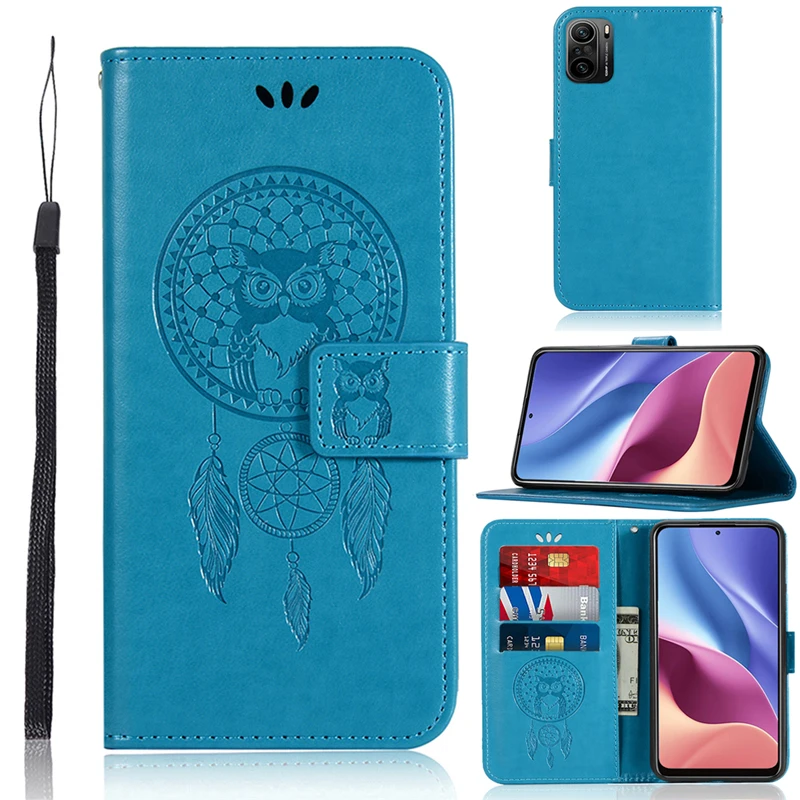 Чехол для Xiaomi Redmi K40 Pro откидной бумажник-подставка Магнитный кожаный бампер