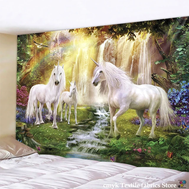 Decorative Unicorn Tapestry Wall Hanging