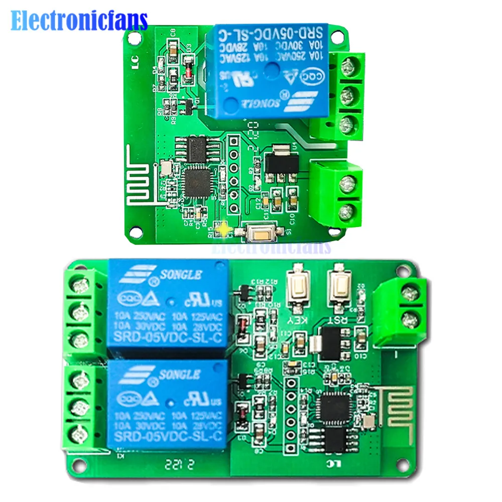 DC 5V Single/Dual Channel WiFi Relay Module WIFI Wireless Board IOT