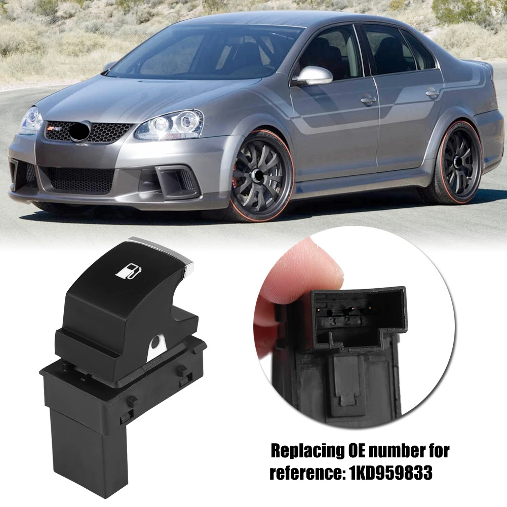 

Chrome Fuel Tank Gas Door Release Switch Button For VW Golf Jetta MK5 Rabbit Touran 1KD959833 1KD 959 833