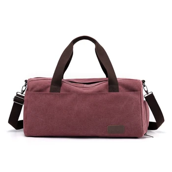 

Large capacity solid canvas designer luggage shoulder hand high quality vintage latest unisex duffel bag travel classical