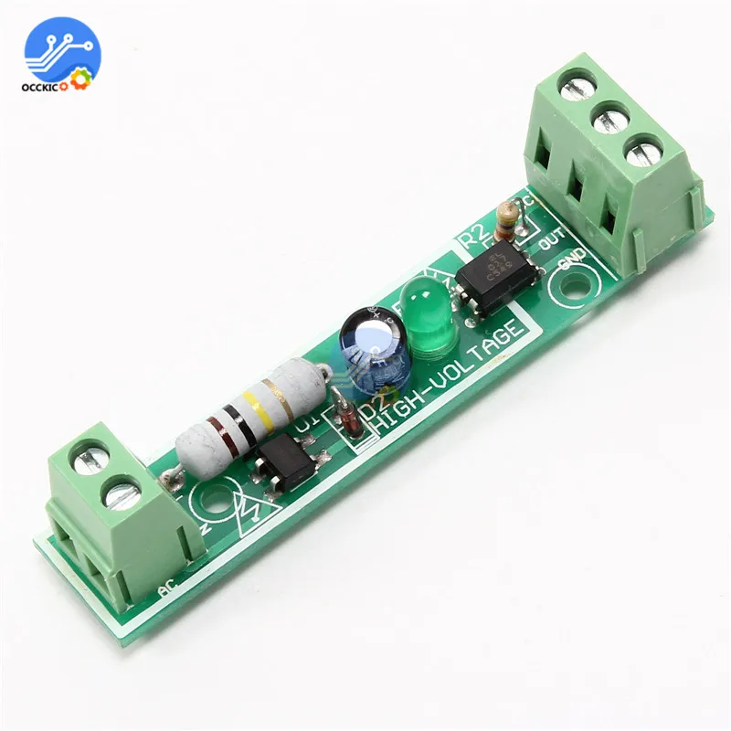 1 Bit AC 220V Optocoupler изоляционный модуль датчик напряжения Адаптивная плата для PLC
