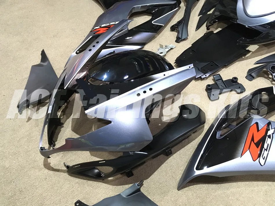 Мотоциклы полные Обтекатели подходят для Suzuki GSXR1000 K5 2005 2006 GSXR-1000 05 06 ABS пластик под заказ черный серебристый