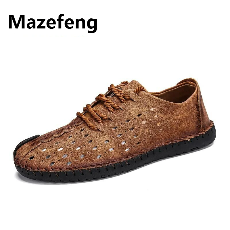 Mazefeng/Новинка; летняя удобная повседневная обувь; лоферы; Мужская обувь; Качественная кожаная обувь; мужская обувь на плоской подошве; Лидер продаж; Мокасины