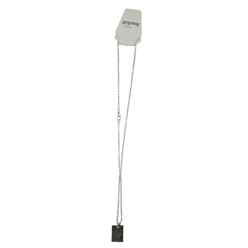 2019 New Modish Ornament Pendant Necklaces Commemorative For Father Square Shape Aluminium Alloy Jewelry Decoration Beautiful | Украшения и