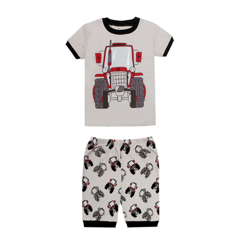 SAILEROAD/летние Пижамные комплекты для мальчиков детская одежда для сна с короткими рукавами хлопковая Детская Пижама для маленьких девочек, милая одежда с динозаврами