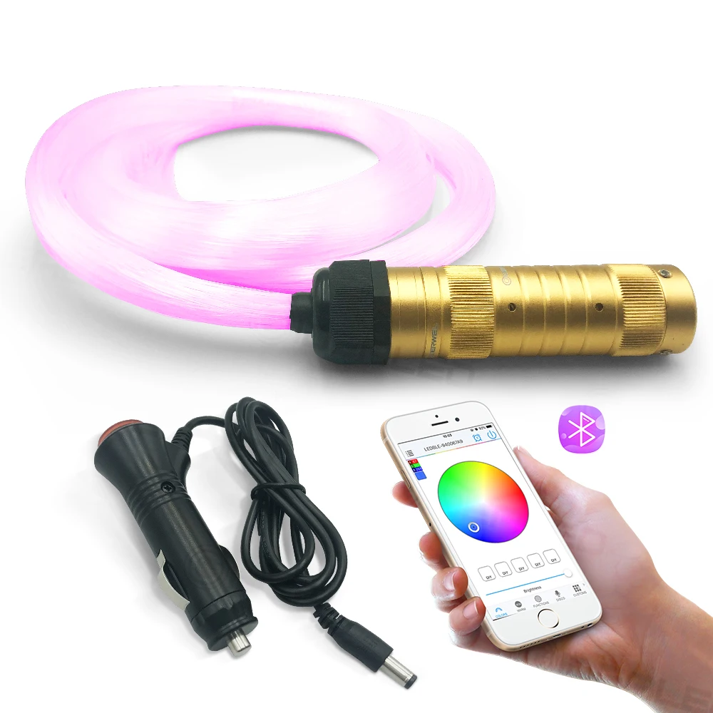Optic Fiber Lights Smart APP control RGBW Starry Sky Effect Ceiling Light Optical Fiber Cable available Car Decoration