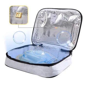 

Portable LED UV Cleaner And Sanitizer Bag luminum foil liner Disinfector Respira Storage Bags