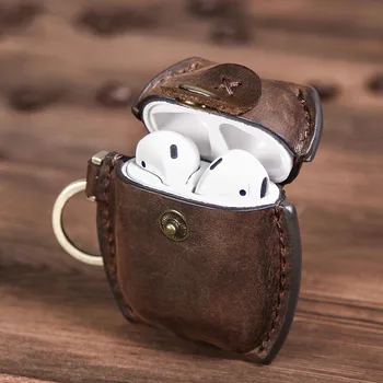 

Fall Prevention Leather Case for Airpods Protect Sheath Apply for Apple Wireless Bluetooth Headset Set Case