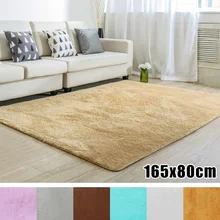 80x160 см моющиеся плюшевые противоскользящие ворсистые ковры для гостиной, спальни для отеля, напольная декоративный коврик из искусственного меха, теплые коврики
